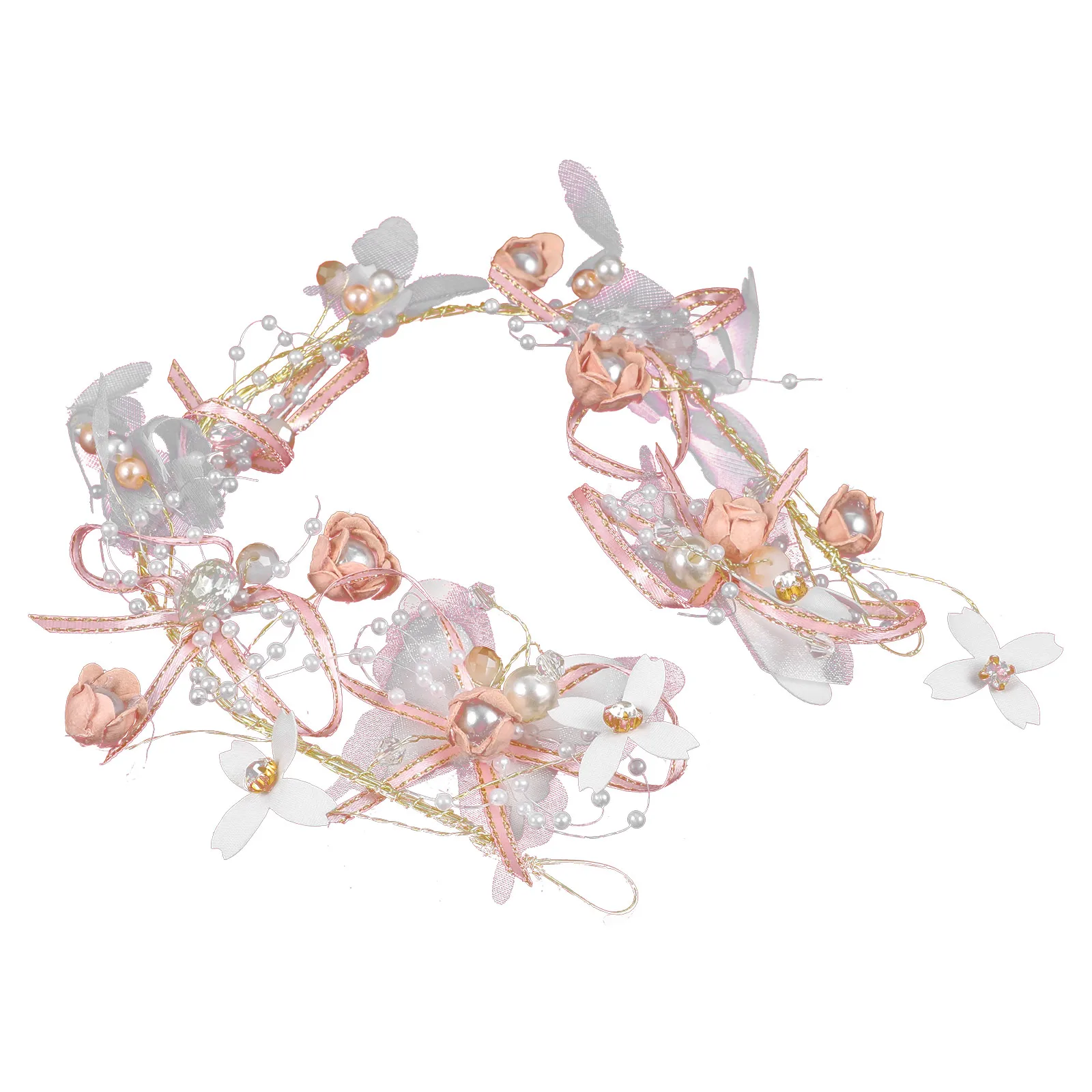 

Elegant Wedding Bride Headband Bridal Hair Band Flower Decor Women Headpiece Girls Hair Accessory Lightweight Durable Party Wear
