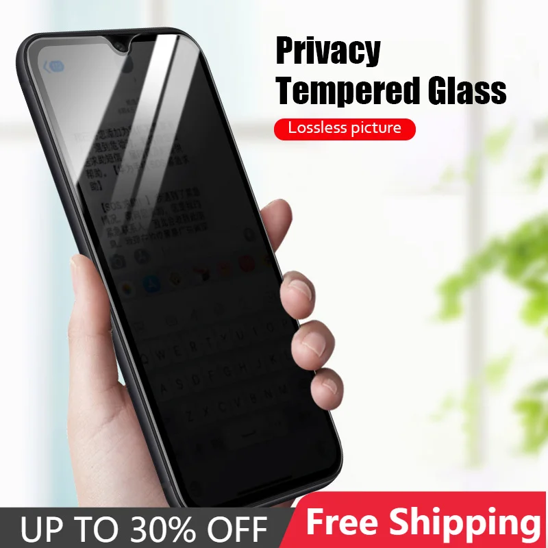 Privacy 9D Screen Protector for Huawei Y9 Prime 2019 Y6 Y7 Y5 Anti Spy Tempered Glass for Huawei Y5p Y6p Y7p Y8p Y6S Y8S Y9S