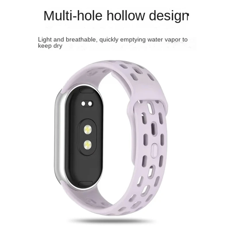 Xiaomi Mi Band 10 スポーツスマートブレスレットリストバンドベルト Mi Band 8 9 交換用バンドアクセサリー時計ストラップ用シリコンストラップ