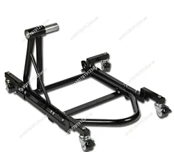 Large Row of Motorcycles Heavy Locomotives with Mobile Lifting Frame Stationary Frame Parking Frame Handling Rack