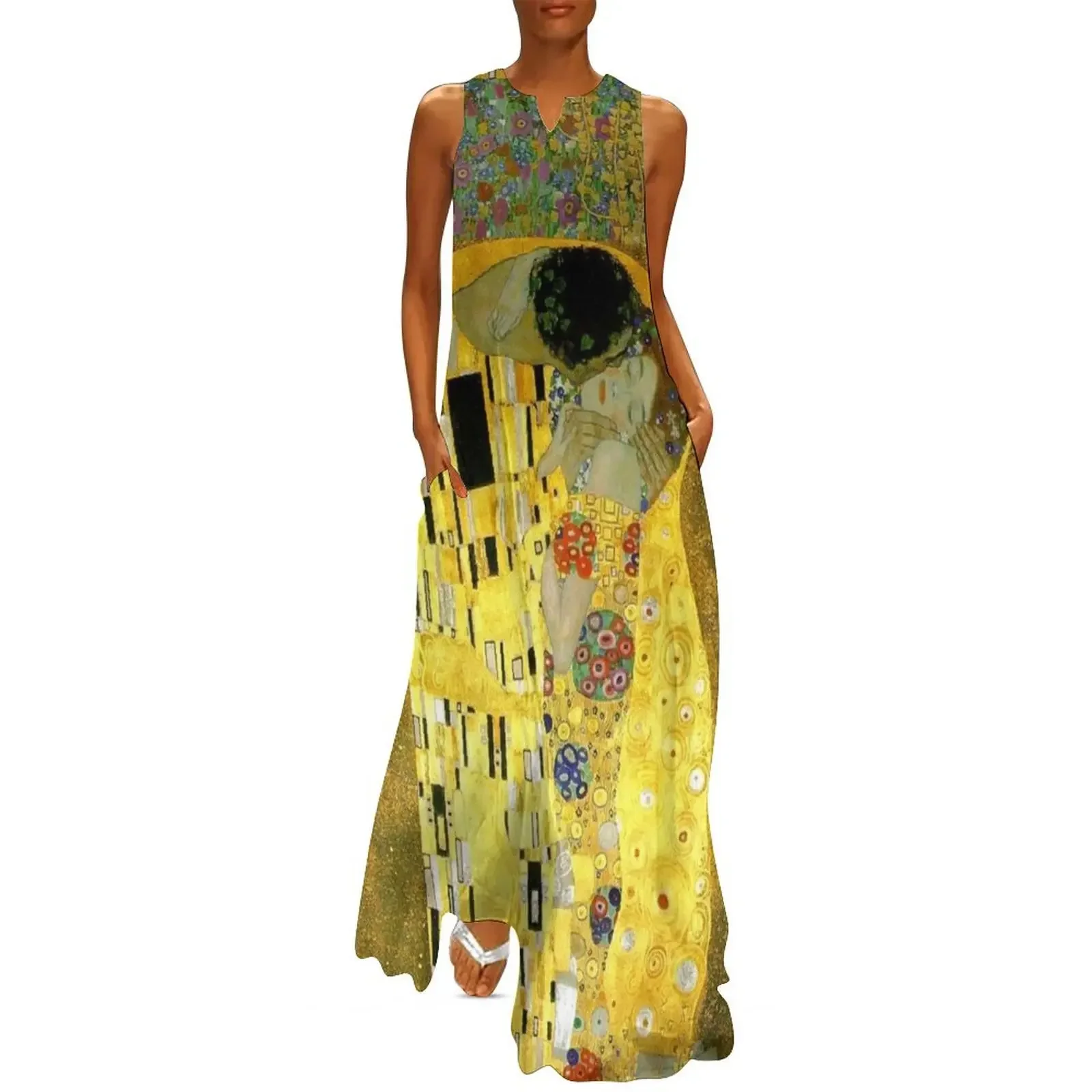

Gustav Klimt's The Kiss (1907–1908) Long Dress summer dress korean women dress for women 2025 cocktail dresses