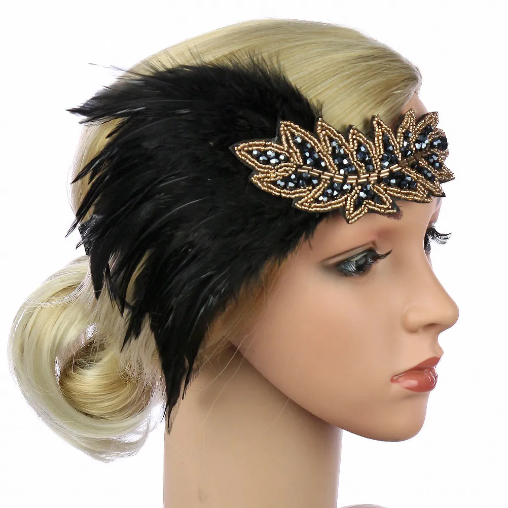 

Retro 1920S Flapper Headband Elegant Elastic Party Hair Accessories Wedding Evening Prom Vintage Headwear