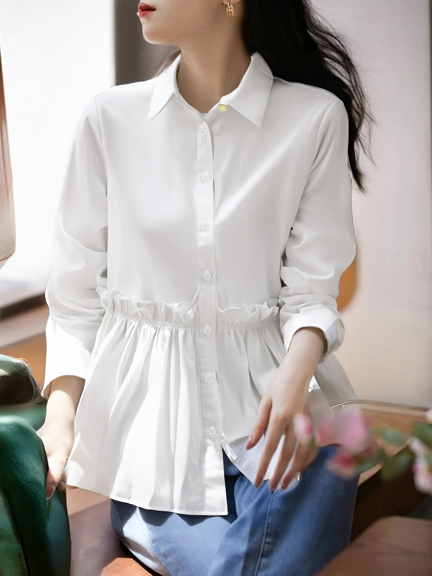 

Удобное хлопковое свободное платье для женщин больших размеров с эффектом утягивания талии, белое, с ощущением премиум-класса, летнее, новинка