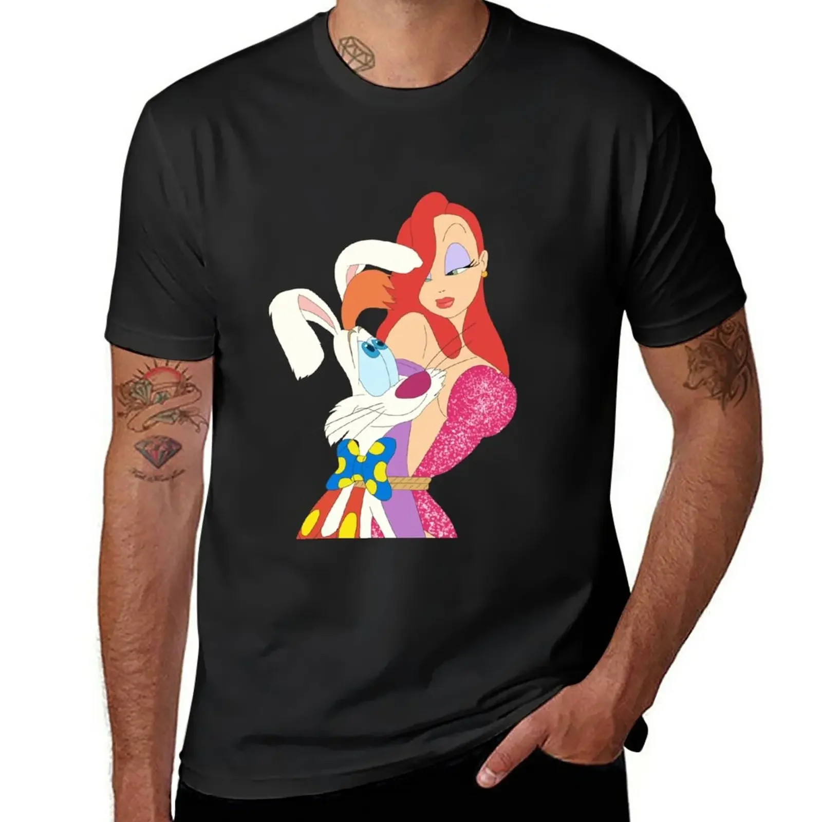 

Roger and Jessica Rabbit T-Shirt customs summer clothes plus size tops mens funny t shirts