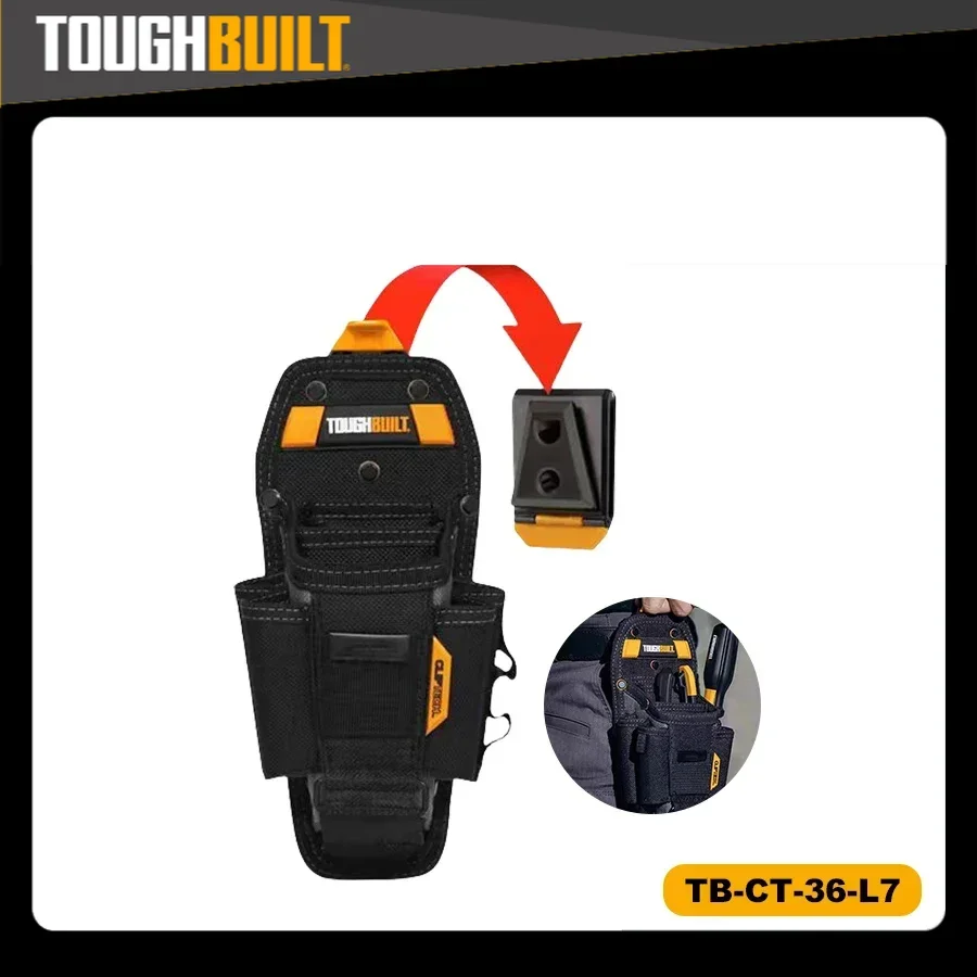 

ToughBuilt TB-CT-36-L7 Technician Pouch 7 Pocket Multi-Tool Holder Accessory Heavy Duty Impact Holster for Tool Belt tool bag