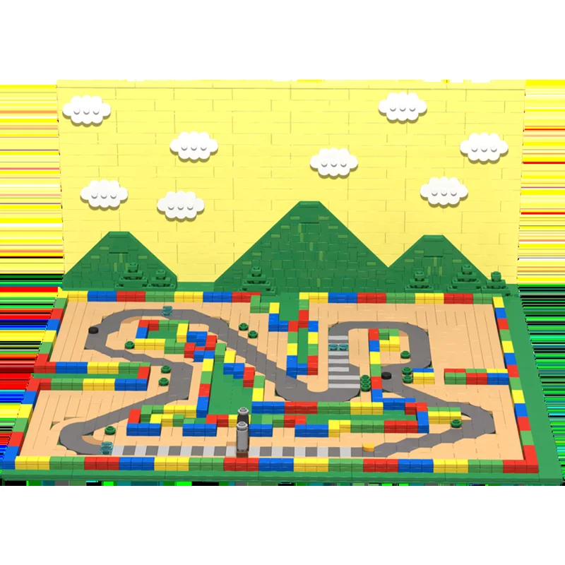 2361개 MOC 마이크로 스케일 SNES 마리오 회로 3 모델 블록 건축 장난감 DIY 아이디어 크리스마스 선물 브릭 키즈