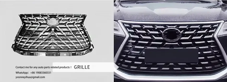 Factory Price Car Accessories Modification OEM Auto Face Body Part Kit Front Bumper Grille for Lexus LX570 2021