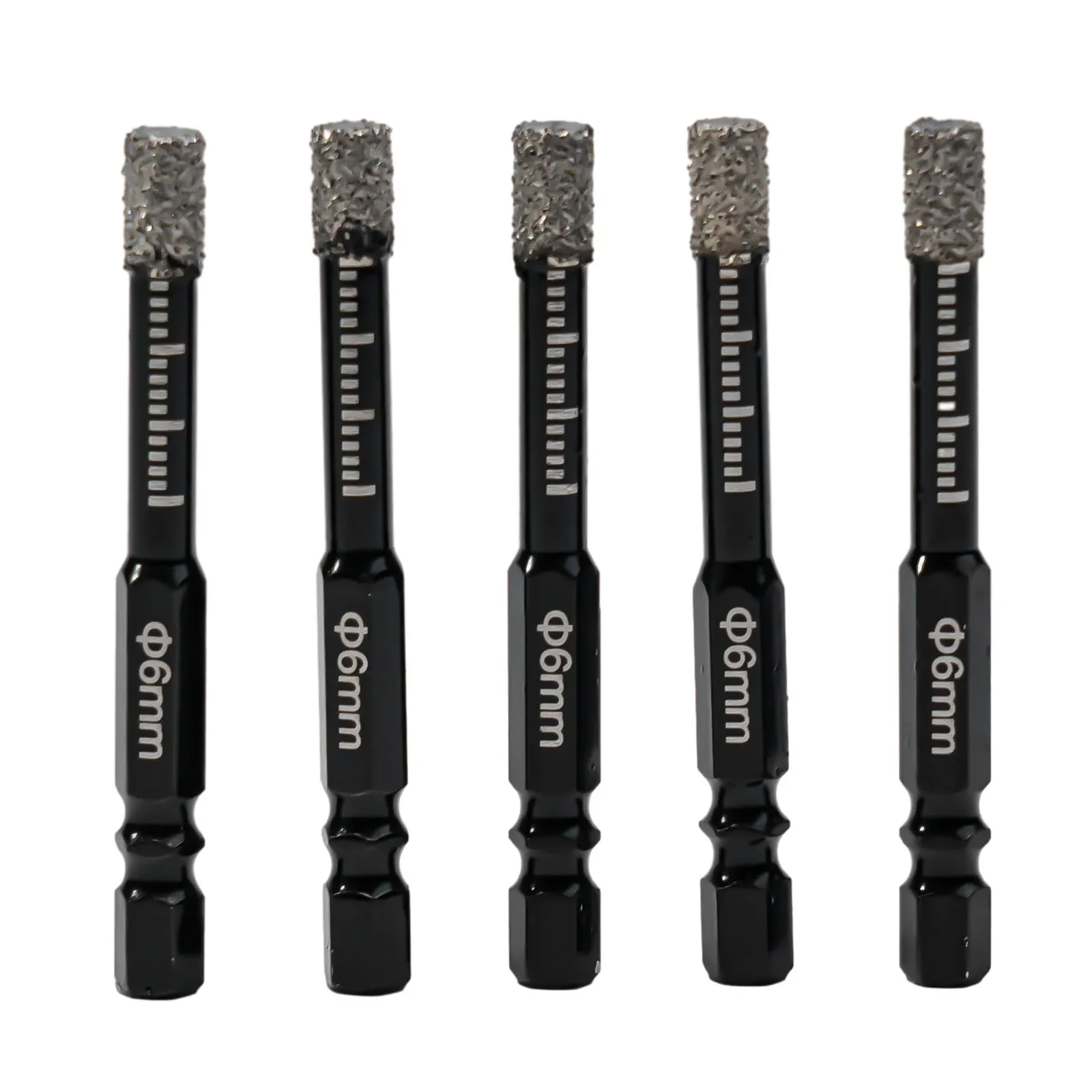 

2222222222 5pcs Hex Handle Vacuum Brazed Diamond Dry Drill Bits Hole Saw Cutter 6mm/8mm Marble Ceramic Granite Saw Hole Opener