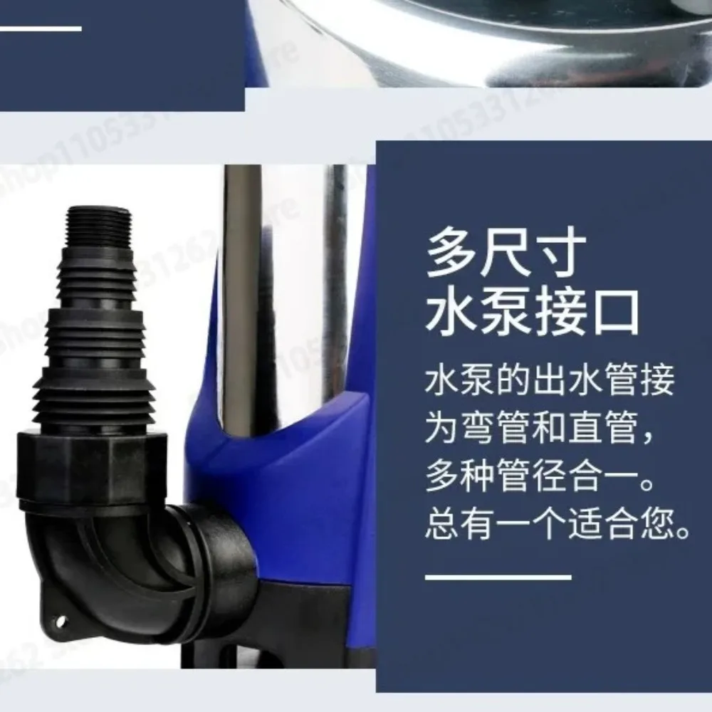 High Power Bottom Suction Submersible Pump 220V Large Flow Water Pump Small Household Agricultural Irrigation Sewage Pump