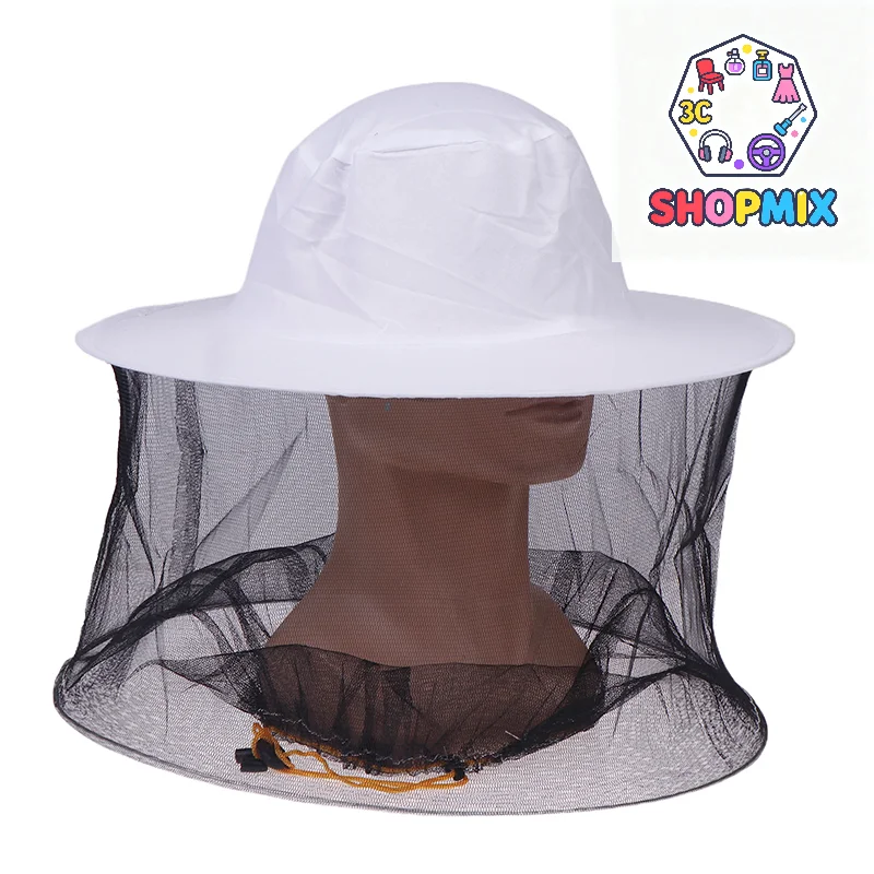 BeeKeeping Protective Bee Hat Anti Bee White Hat-Veil Combo Bee Hat Bug Mesh Mask Beekeeping Protection Beekeeper