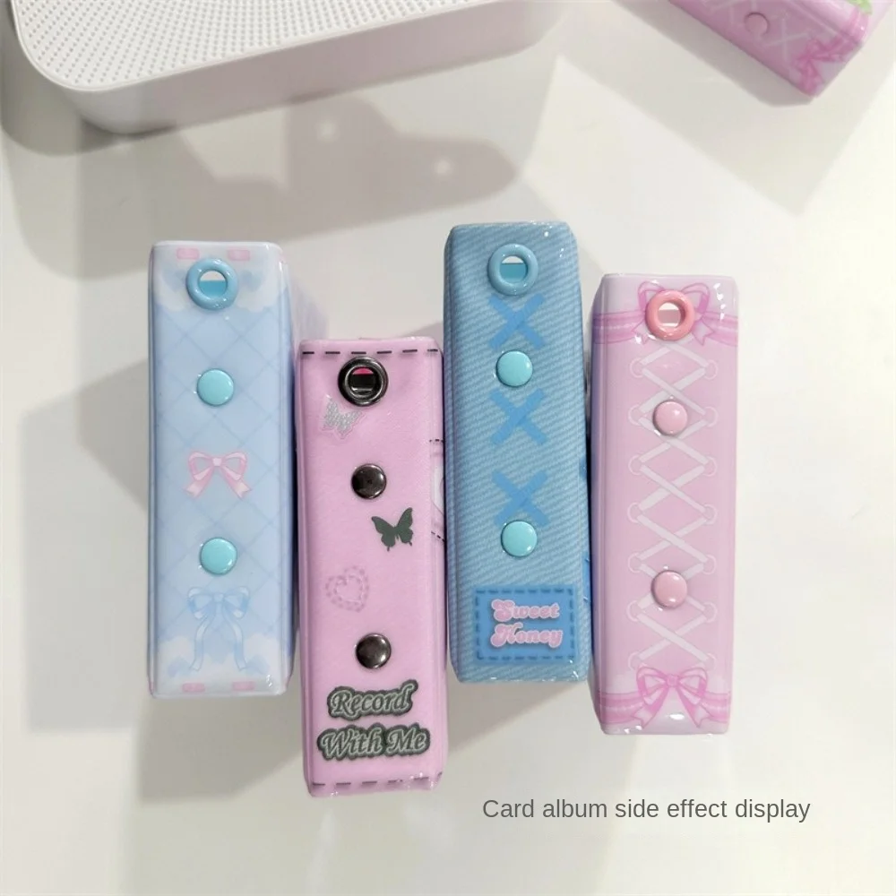 New Sweet Lace Denim Style Card Album PVC 3 Inch Idol Card Collect Book Mini Loose leaf detachable Postcard Book
