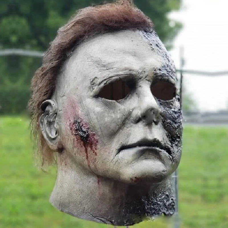 

Michael Myer Headgear Halloween Horror Nightclub Masquerade Cosplay Decoration Horror Realistic Killer Latex Bloody Devil Mask