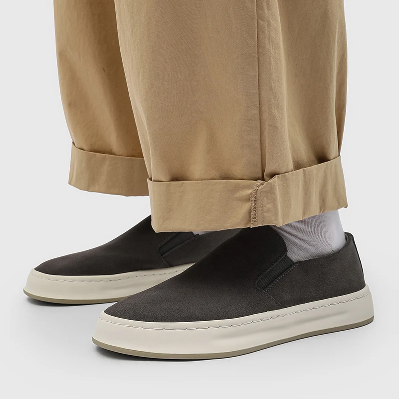 

Повседневные мужские лоферы без шнуровки, высококачественная молодежная обувь в минималистском стиле для работы и отдыха, хит продаж, новинка 38-46