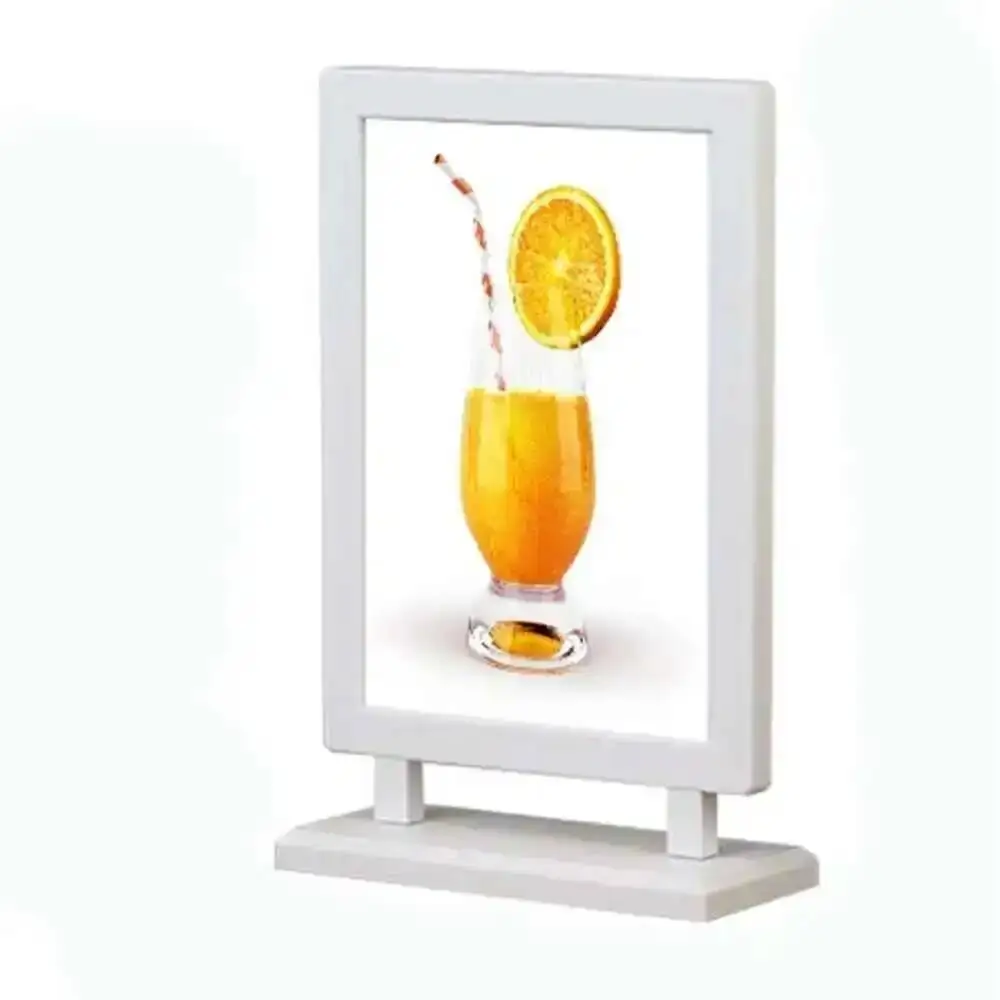 ABS Plastic Sign Holder，Menu Displays T Shape Sign Stand (Vertical Black A4 210×297mm/11.69x8.27 inches)