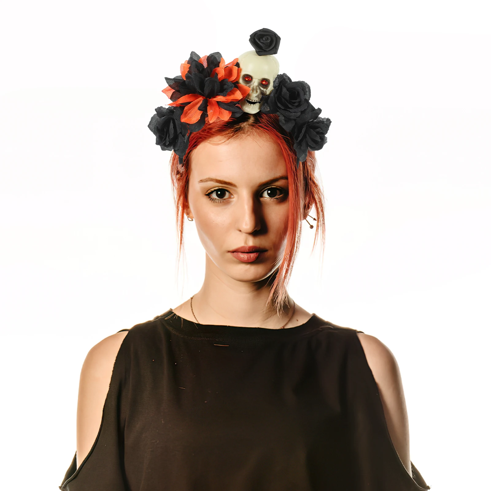 

Halloween Headb Decorative Hair Clip for Party Photoshoots Black Color Cloth Plastic Durable Comfortable St Out Halloween