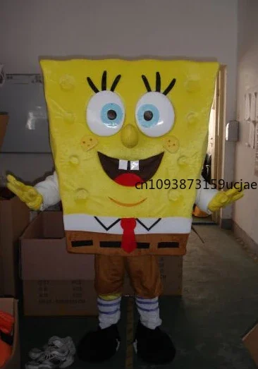 Yellow Sponge baby Mascot Costumer Cartoon Doll Cosplay Costumer Birthday Character Outfit Attractive Party Fancy Dress Adult