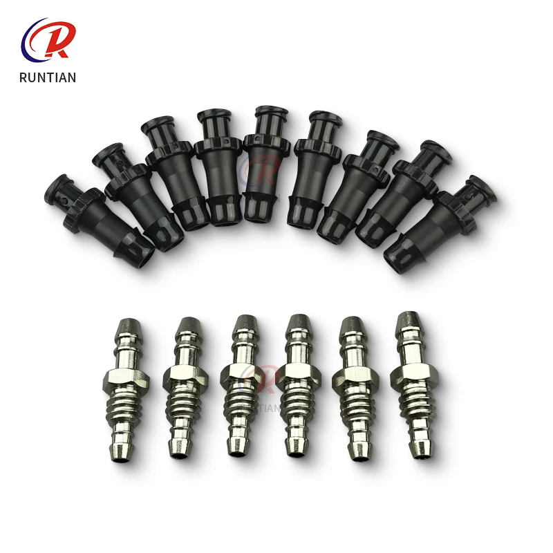 20pcs Ink tube connector for inkjet printer UV ink hose connector ink pipe Joints filter damper connector 6mm 4mm ruhr joint