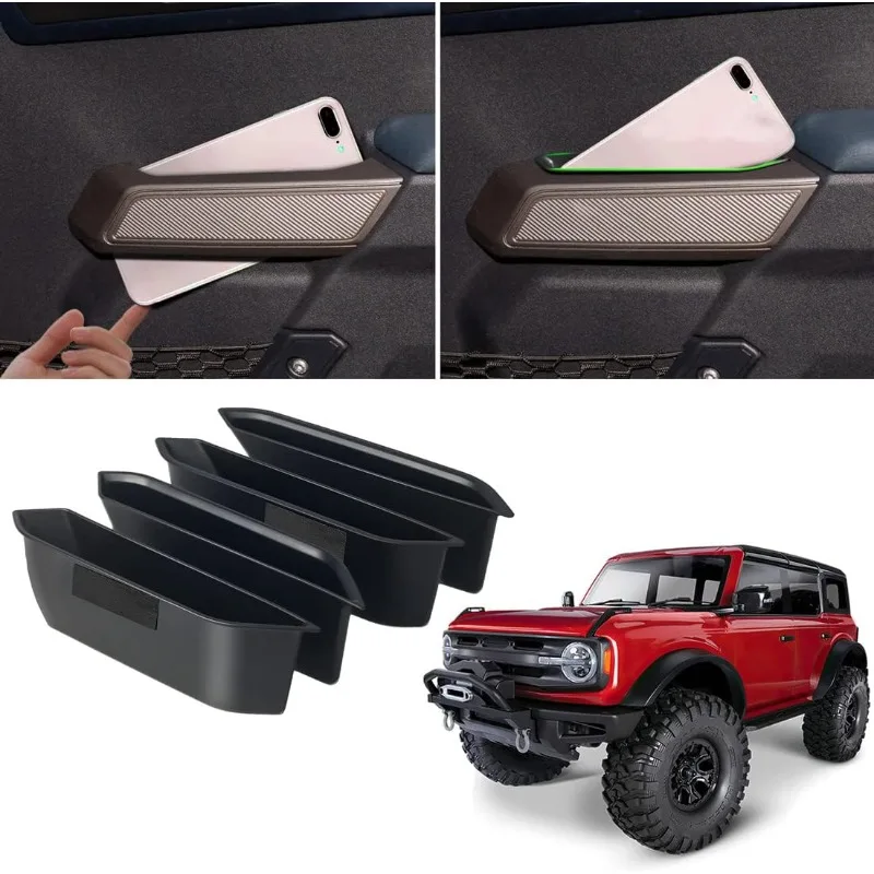

Door Handle Storage Box Container for Ford Bronco 2021 2022 2023 2024 4 Door Car Interior Accessories