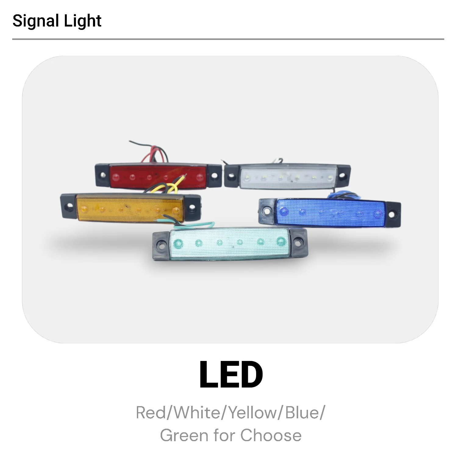 

10PCS 95x20mm Plastic LED Side Marker Light Car Signal Indicator Lamp Clear Glass For Truck Pickup Offroad SUV