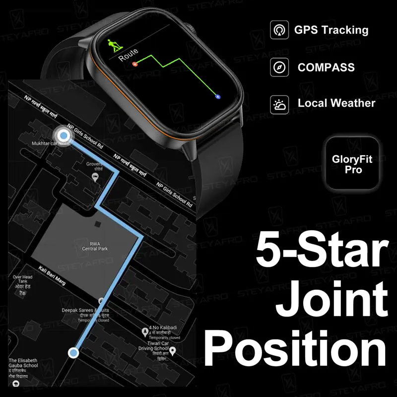 Neue Smartwatch mit integriertem GPS-Kompass, 2,01 Zoll HD-Display, 420-mAh-Akku, AI-Sprachassistent, 178+ Sport für XIAOMI Watch iOS Android