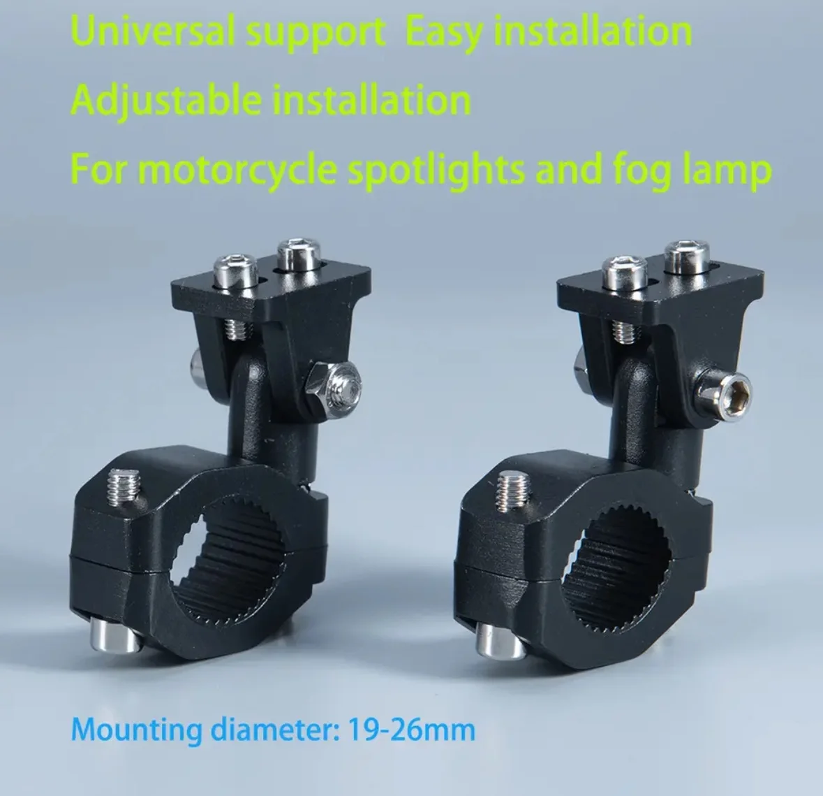 Motorcycle LED Headlight Spotlight Clamps Bracket Tube Mount for Motorcycle Fog Light Auxiliary Lamp Holder Motos Accessories