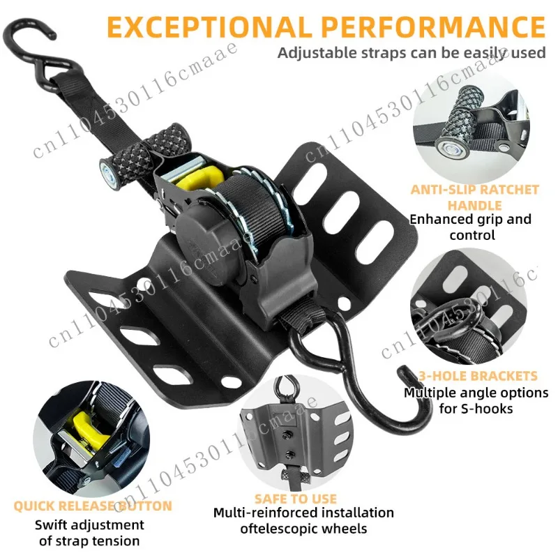 Upgraded ultimate retractable ratchet belt for the F150 2-piece truck bed ratchet belt with automatic telescopic tensioner