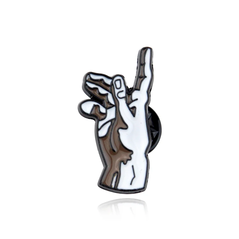 مايكل أنجلو الله دبوس اليد الكرتون المينا الأعمال الفنية سبيكة العصرية تأثيري اكسسوارات بروش شارة التلبيب لمحبي الهدايا