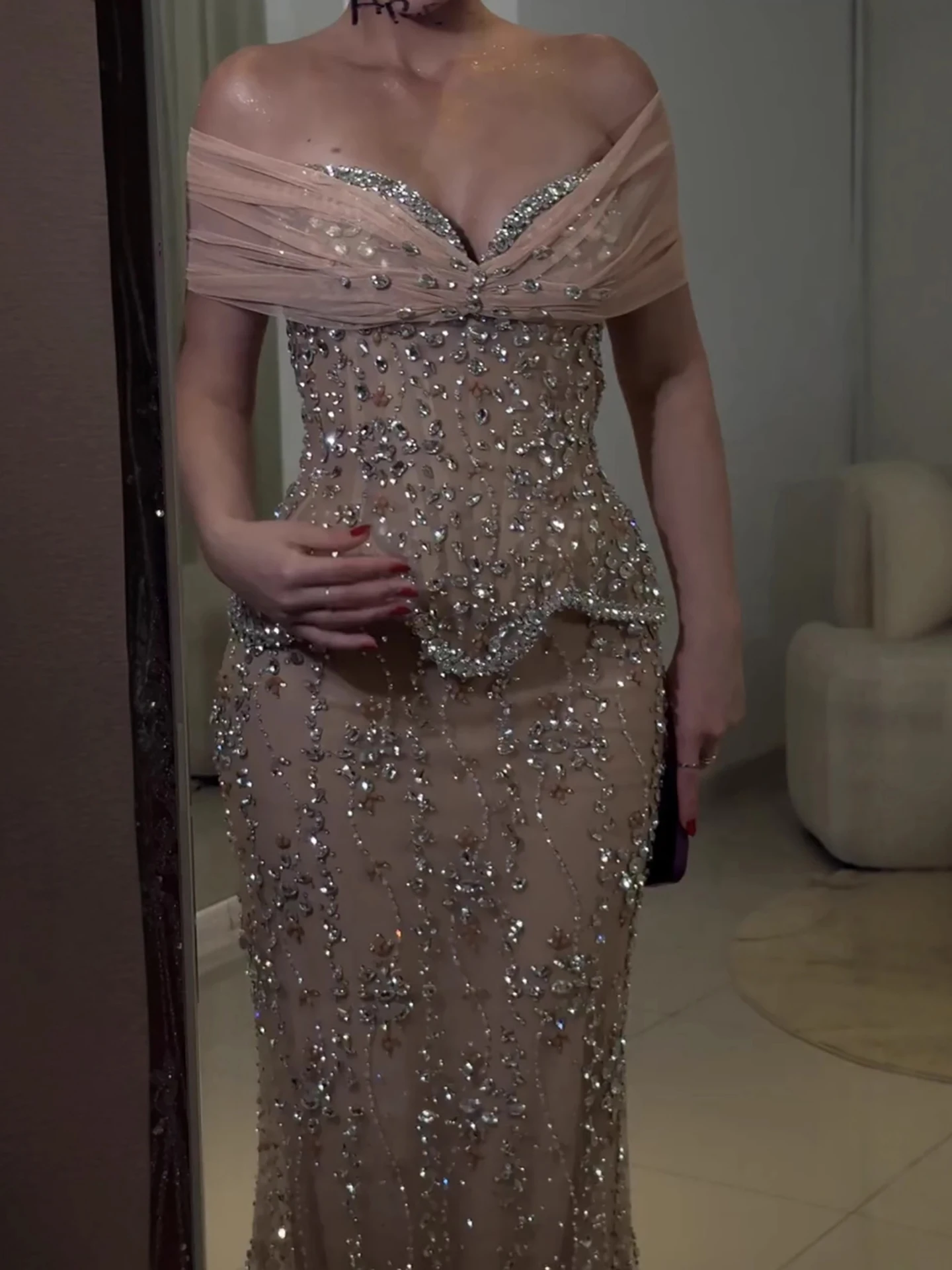 فستان سهرة SERENE HILL 2026 فاخر عاري مطرز بحورية البحر للنساء للحفلات مخصص BLA73336 #6