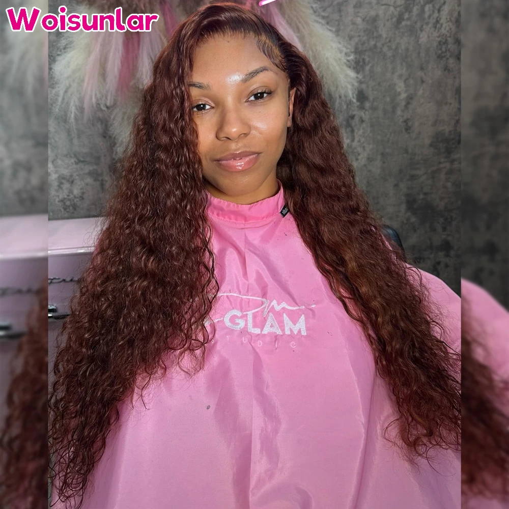 

36 inches Ginger lace Front Human Hair Wigs Pre plucked Jerry curly 180% 200% For women 13x6 13x4 Transparent Lace Human hair