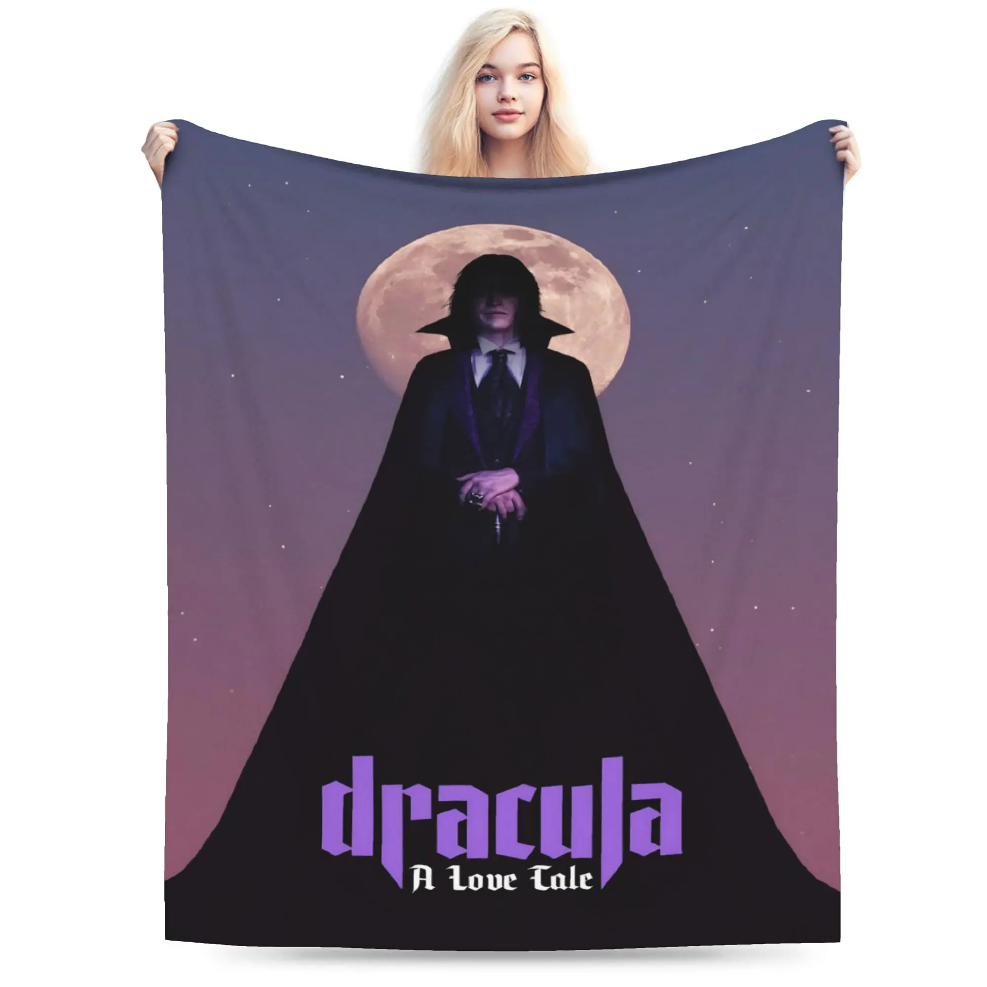 Comfortable Dracula A Love Tale Blanket Merch Sofa Decorative  Throw Blanket Lightweight Thin Velvet for Car