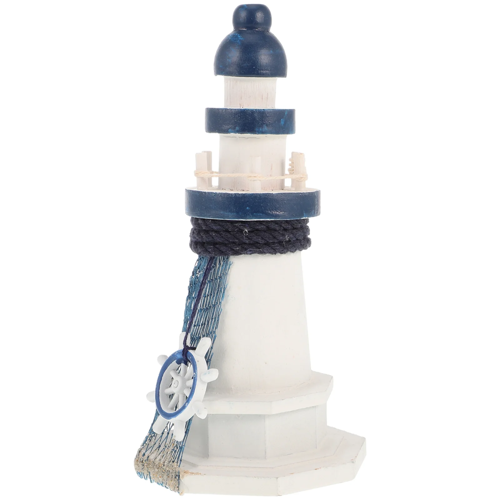 Nautical Lighthouse Decorations for Home Mediterranean Style Ornament Bamboo Wood