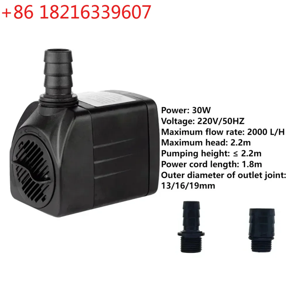 Bomba de Agua Sumergible Multifuncional para el Hogar TAO 220V 30W, Bomba de Circulación de Agua con Caudal Ajustable Manualmente