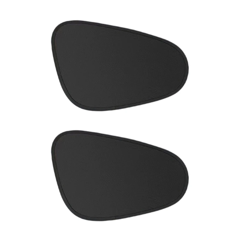 Black Fabric Car Window Sun Shade Set, 2 Piece Window Cling Side Window Screen for Direct Sunlight in Daily Use