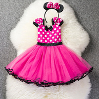 Cute Baby Girls Dress Toddler Kids Halloween Carnival Party Costume Polka Dot Christmas Clothes Children Birthday Fancy Dress Up