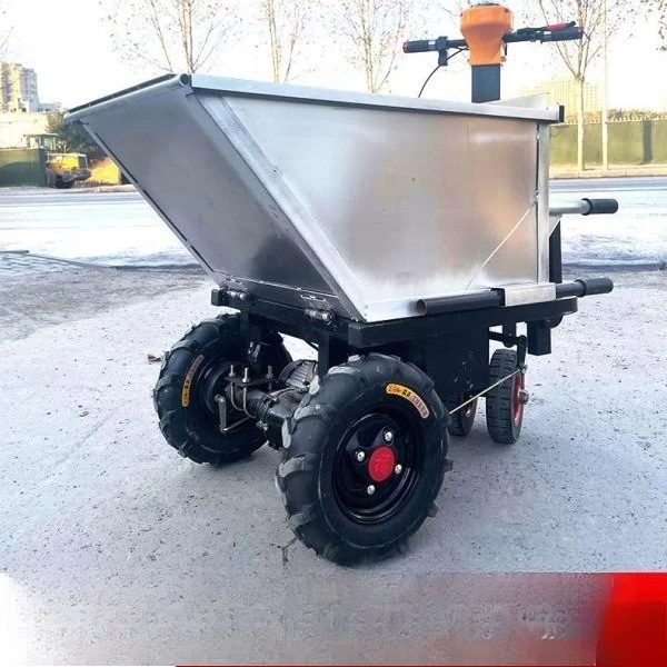 Electric trolley construction site ash bucket  handling  pulling mortar feeding dump  breeding and pulling manure truck