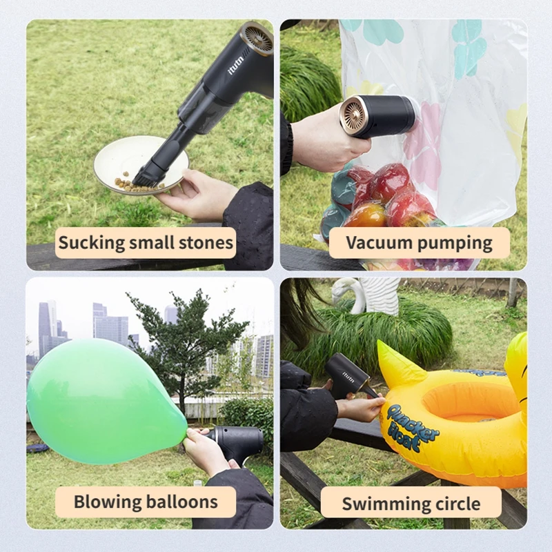 4 in 1 Mini Vacuum Cleaner Wireless Air Blower Handheld Vacuum Pump Cordless Robot for Car Home Blowing Dust Elimination