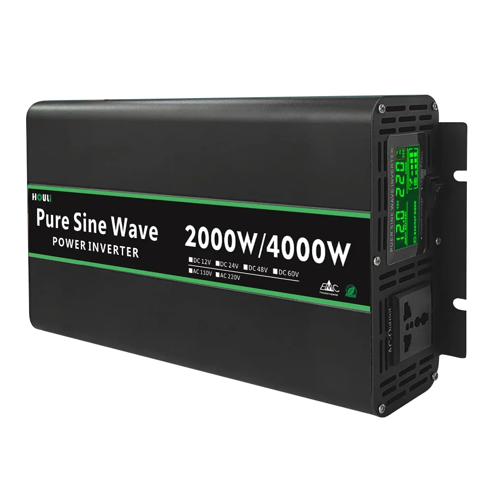 

houli inverter HOULI 4000W 12V 48 Volts Dc 220 Volts Ac Inverter 4000 Watt Pure Sine Wave Inverter Onda Pura 4000W 12V