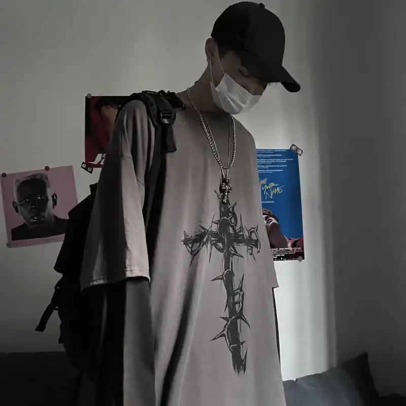 Men's Autumnal Anime Casual Long Sve T-irt Ultra Slim Fit Pure Cotton Warmth-Bearing Modern Sle Henry Collar T-irt