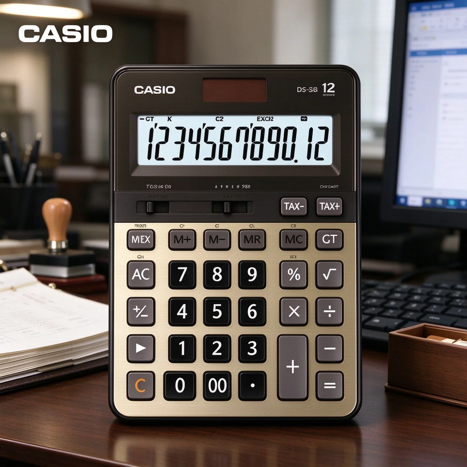 Casio /Desktop Calculator /Billing Calculator DX12B/120B DX12B GX12B/14B/120B Solar Battery For Small Business Reckoning