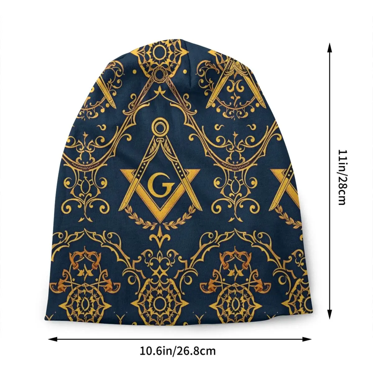 Custom Freemason Organization Skullies Beanies Caps Winter Knit Hat Women Men Fashion Adult Classic Bonnet Hats Outdoor Ski Cap
