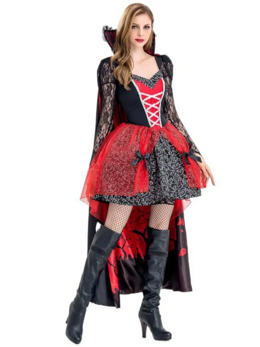 أزياء الهالوين النسائية Zombie Devil eup Par ملابس الأداء من الألياف المرنة أزياء المسرح التقليدية Hanfu