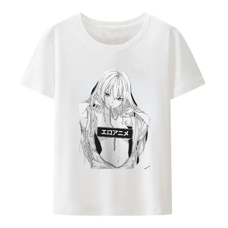 Women\'s -shir T Shirt for Men Sex Manga Japan Anime T Shirts Otaku T-shirts Hentai Waifu Fashionable Sexy Girl Y2k T-shirt Tops