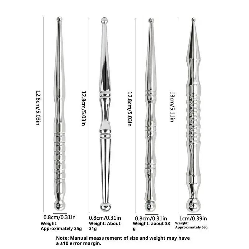 Stainless Steel Massage Tool for Facial Reflexology with Double Head Acupuncture Design