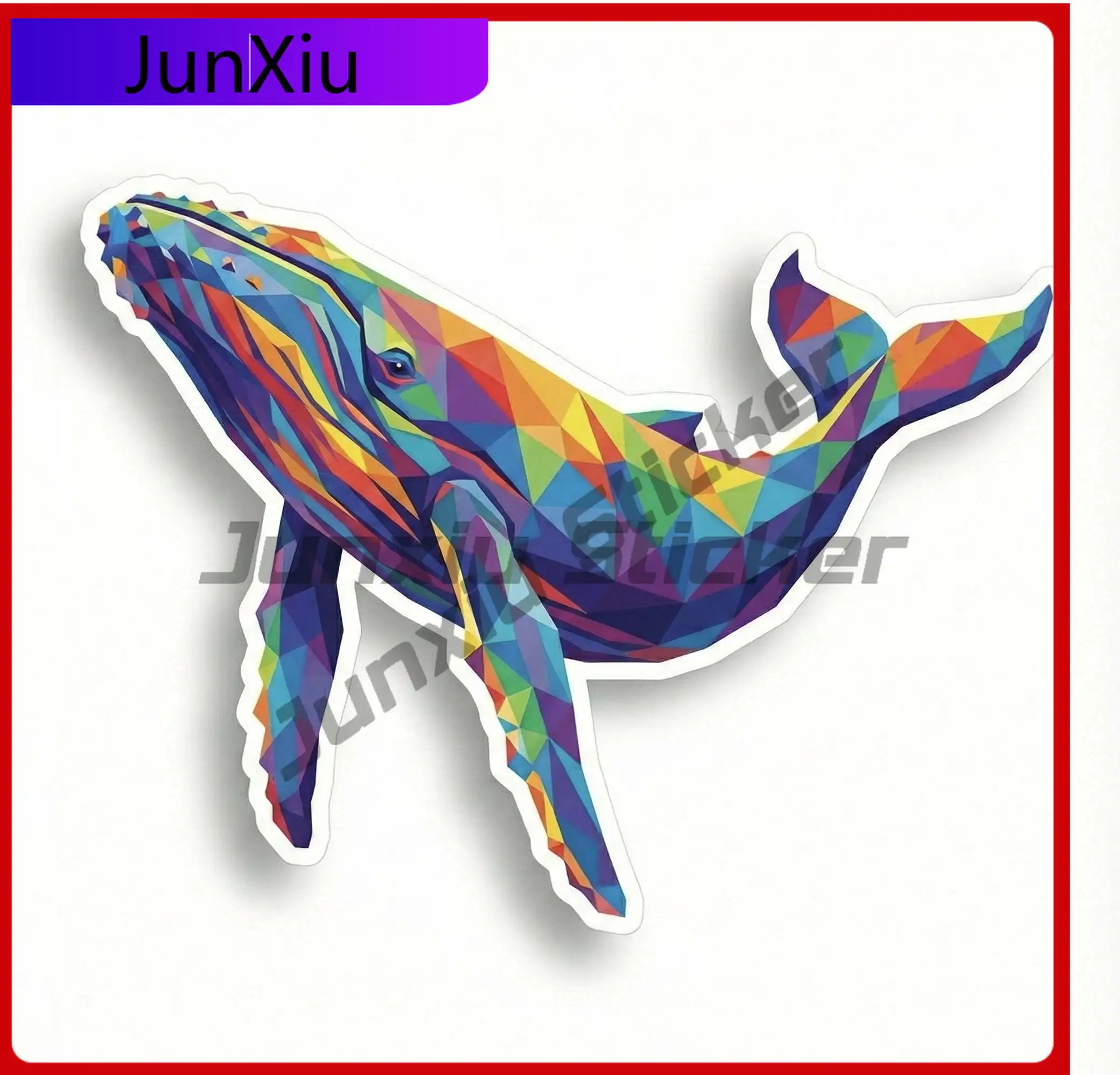 

Geometric Whale Vibrant MultiColor Funny Car Laptop Window Bumper Waterproof Vinyl Decal Gift Retro Trendy Trendy Cool