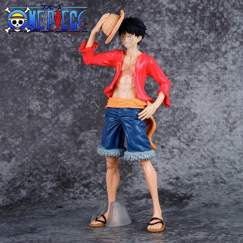

One Piece Аниме персонаж Луффи фигурка модель с шляпой Луффи форма аниме фигурка кукла орнамент детские игрушки