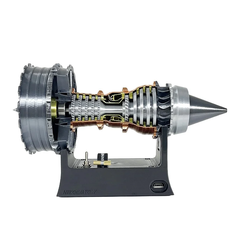 A45F-TR-900 Simulação Turbofan Motor Modelo Ventilador de Aviação Colecionáveis Display Estático Ornamentos Presentes 25 CM