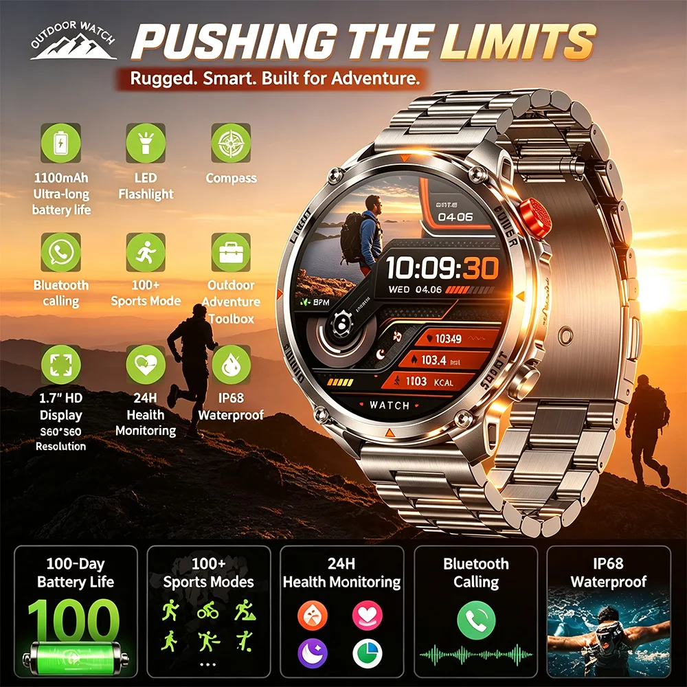 Outdoor Lighting Ip Rating - New 1100mAh Battery Outdoor Smart Watch