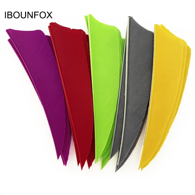 12 Plumes De Flèche 3 Pouces DIY - Empennage Caoutchouc Parabolique Pour Tir à L'Arc (Noir)