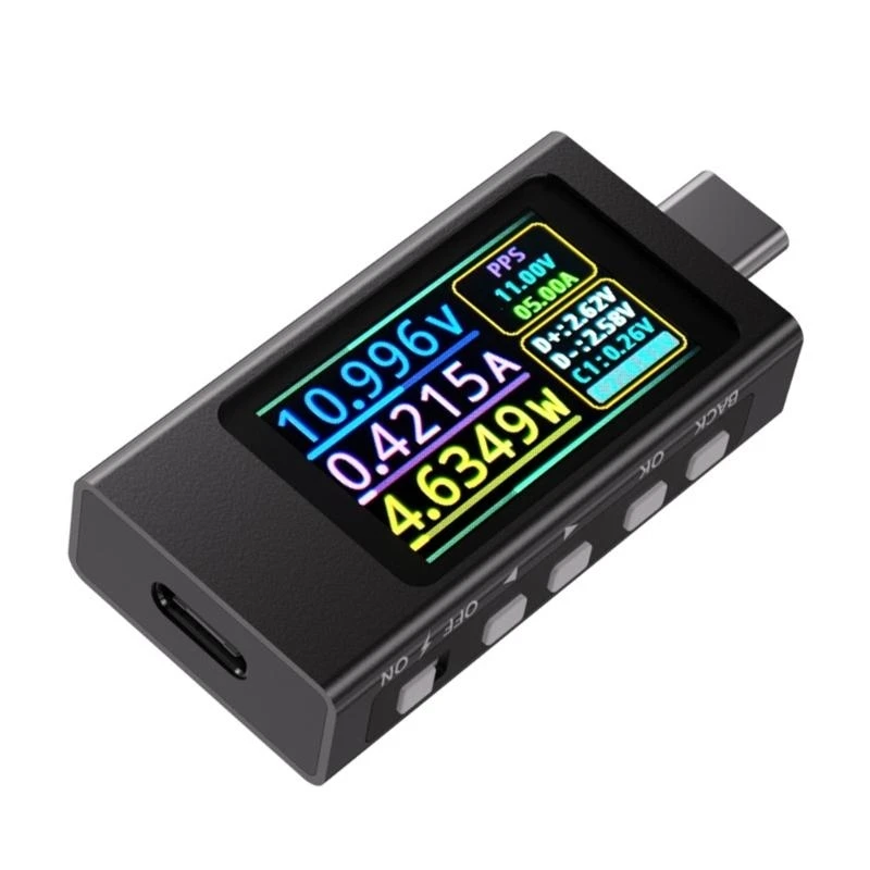 

Digital USB C Power Ammeter Voltmeter Current Monitor Tester