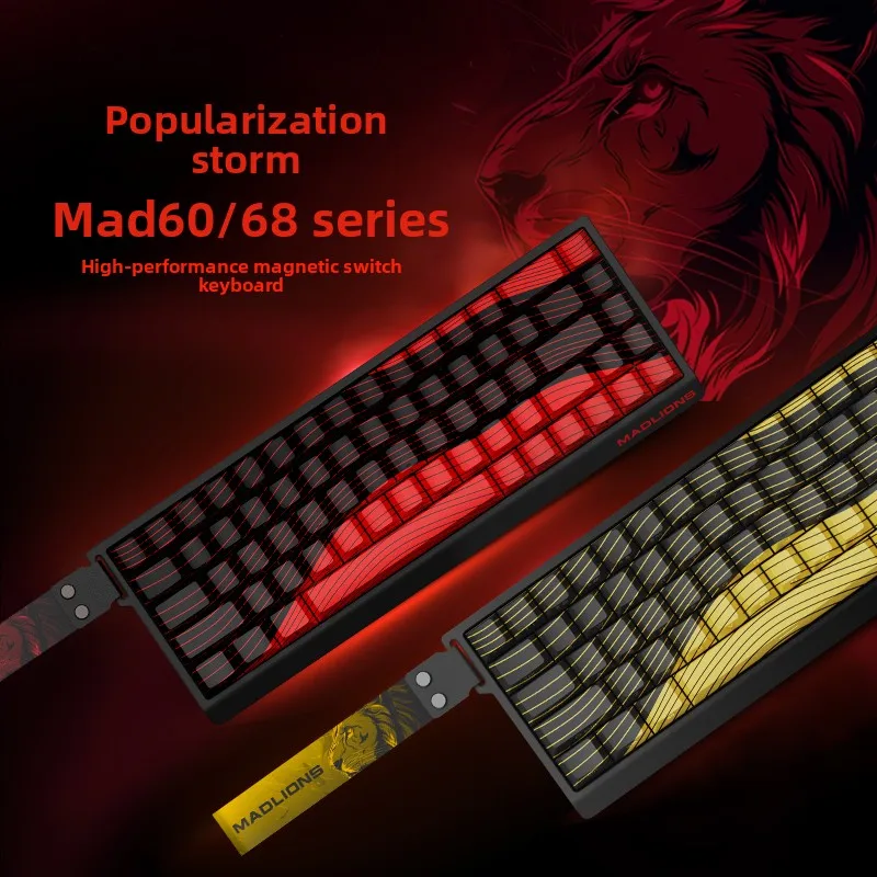 FGG MADLIONS MAD60 MAD68 HE لوحة مفاتيح سلكية للألعاب 8k مفتاح مغناطيسي مشغل سريع الكمون المنخفض RGB لوحة مفاتيح ألعاب مخصصة